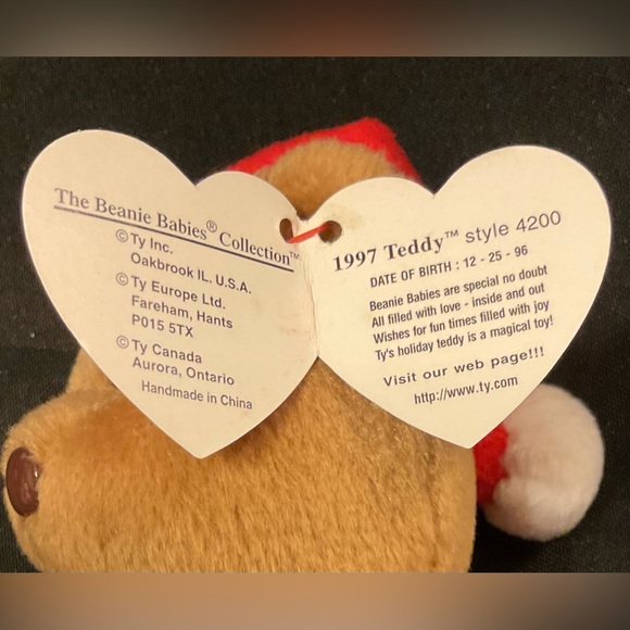 Ty 1997 Teddy & Snowball pair of beanie babies holiday Christmas - Picture 6 of 7